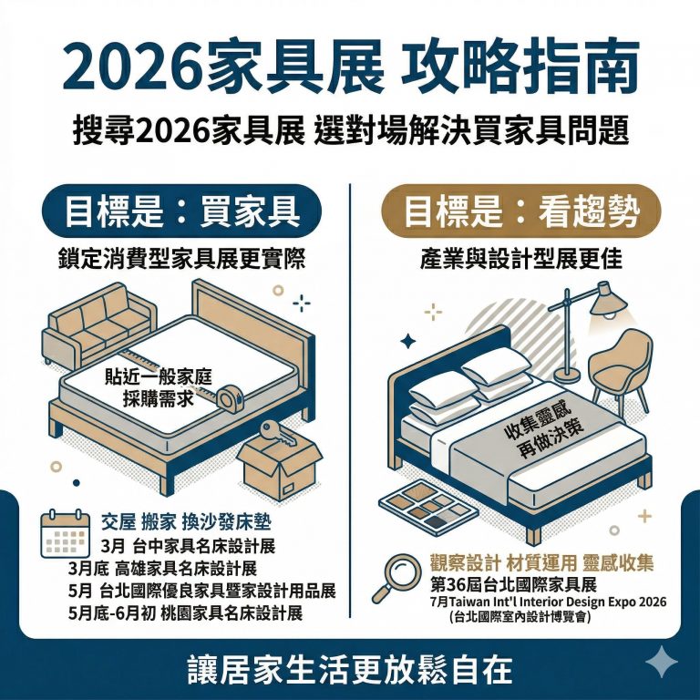 大漢家具提醒，買家具跟看設計趨勢，需要去不同的家具展